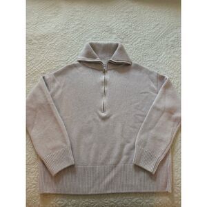 NWT Bartolini Quarter Zip Sweater, Wool/Cashmere, Size L, Made in Italy.